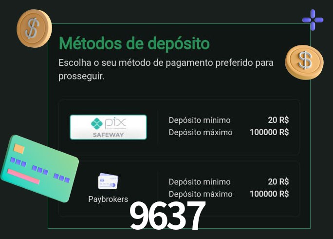 O cassino 9637 oferece uma grande variedade de métodos de pagamento